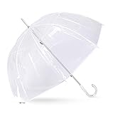 Paraguas Cacharel de Mujer Transparente con Ribete Blanco