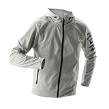 TOFOTL Impermeable Ligera Chaqueta Neopreno Hombre Bicicleta Per Fiesta Neopreno Largo Tactica Chubasqueros Hombre Traje Los Los Running Transpirable Cortavientos Impermeable 08-Gris claro M